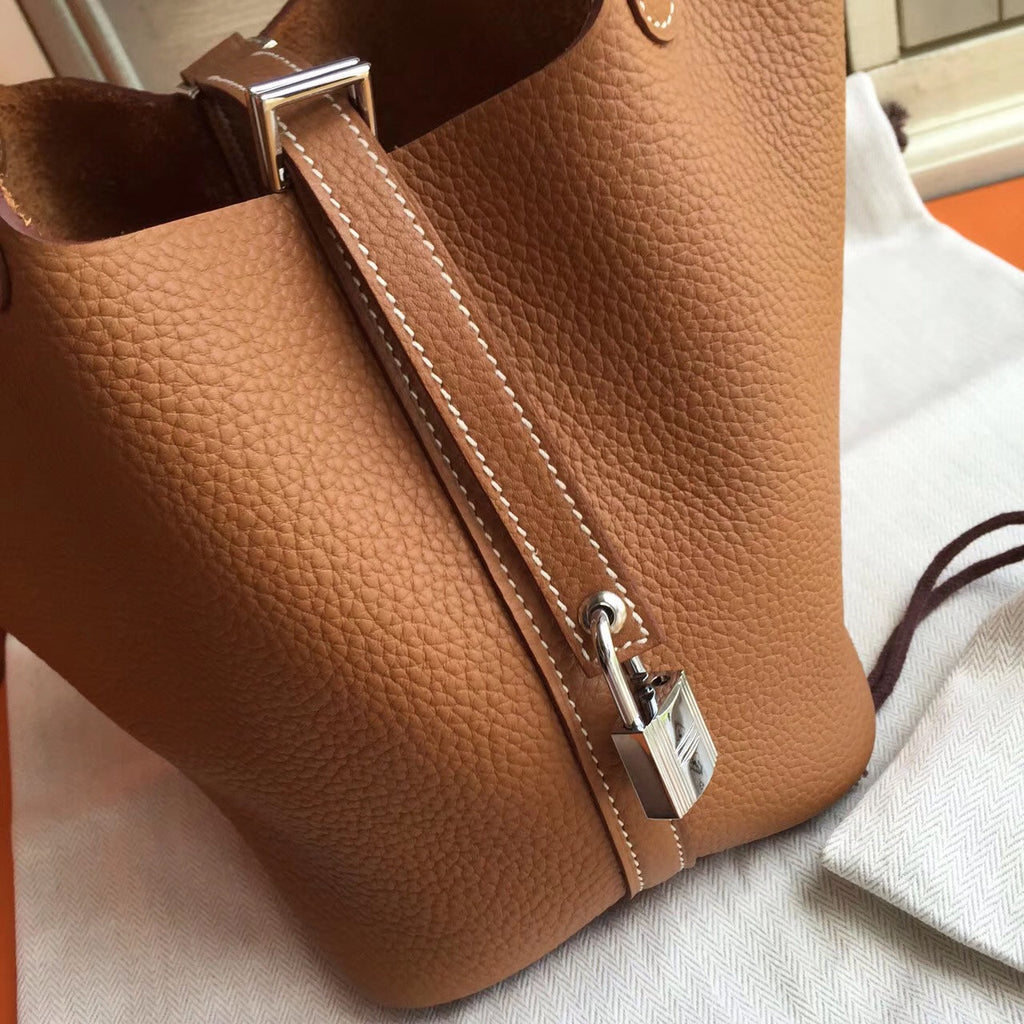 Hermes Gold Picotin Lock 18 Togo Leather Bag