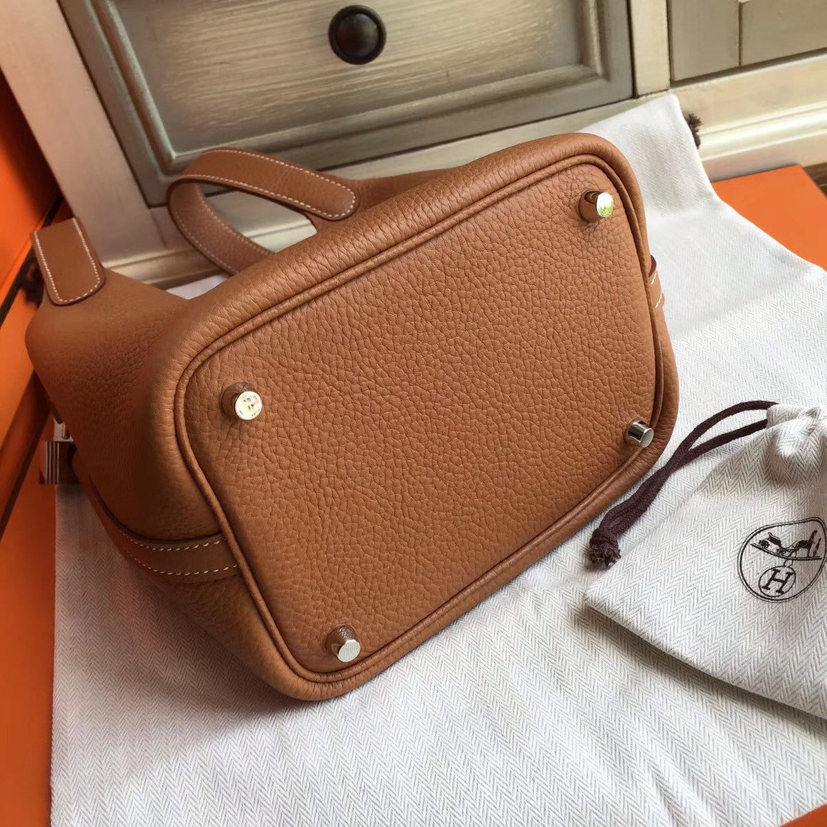 Hermes Gold Picotin Lock 18 Togo Leather Bag