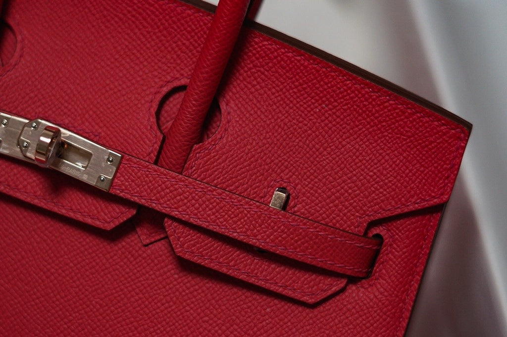 [Exclusive] Hermes Red Birkin 20cm Epsom Gold Hardware