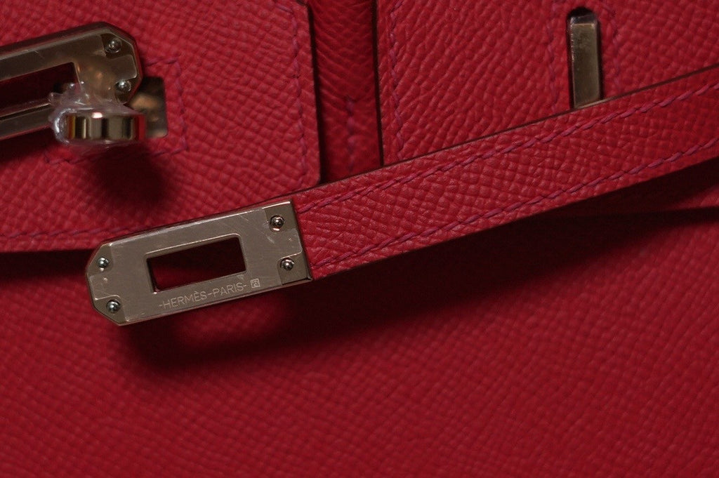 [Exclusive] Hermes Red Birkin 20cm Epsom Gold Hardware