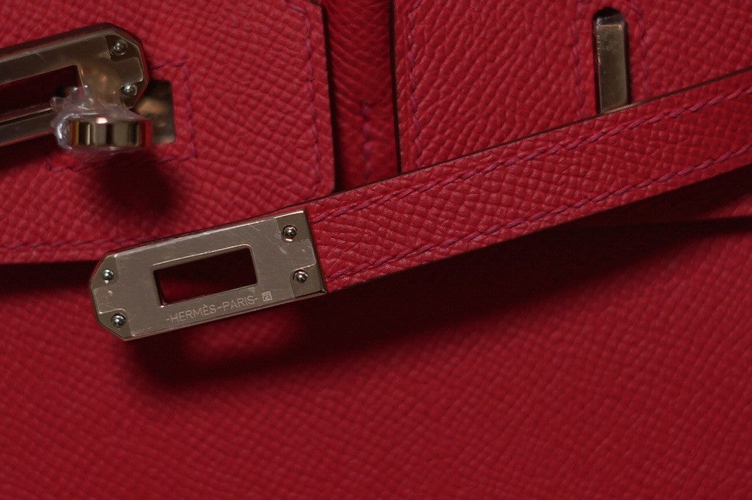 [Exclusive] Hermes Red Birkin 20cm Epsom Gold Hardware