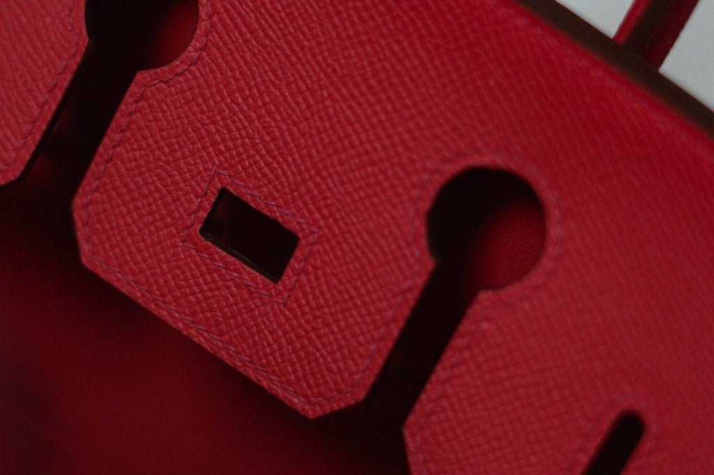 [Exclusive] Hermes Red Birkin 20cm Epsom Gold Hardware