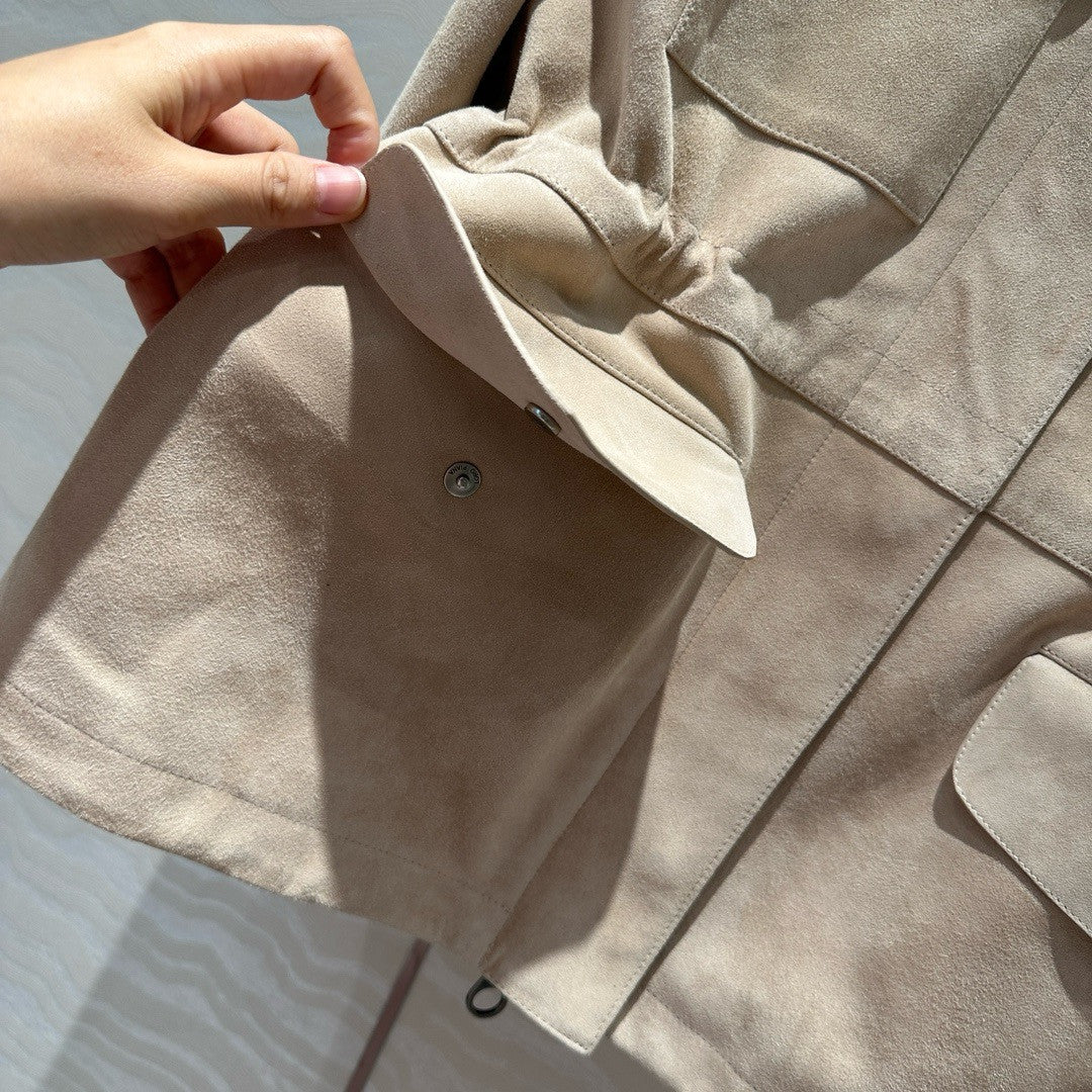 Loro Piana Mini Traveller Jacket  Lambskin Lotus Root