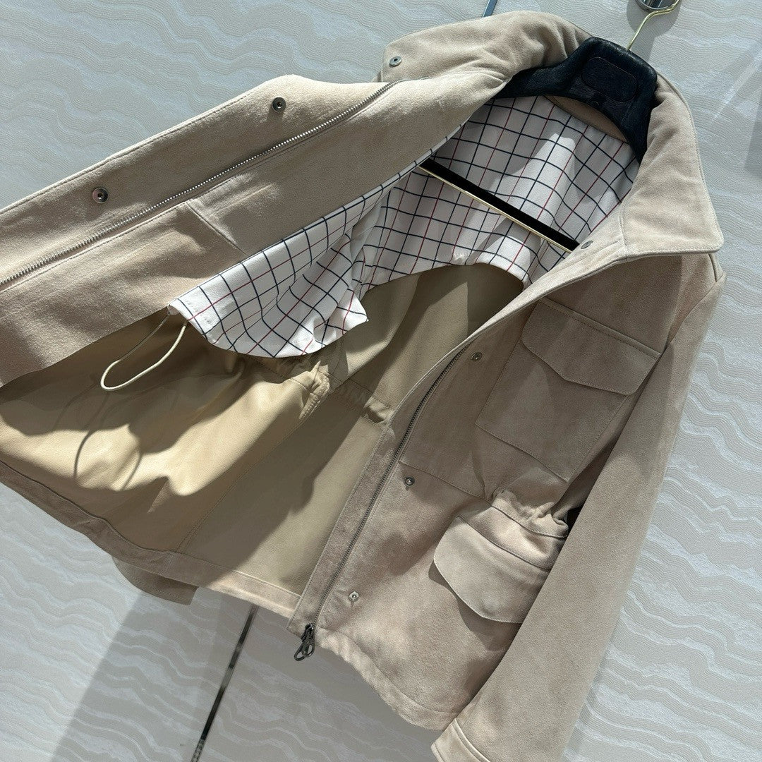 Loro Piana Mini Traveller Jacket  Lambskin Lotus Root