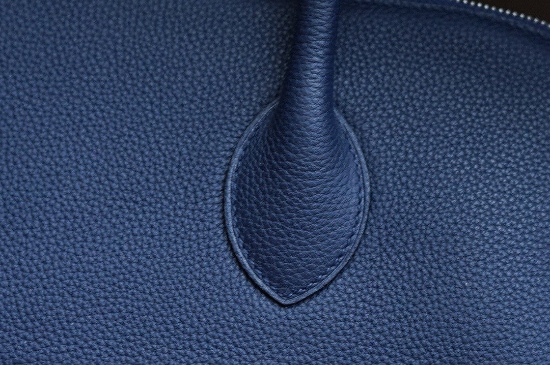 Hermes limited edition Bleu Nuit Togo Leather Shark Bolide 45 with palladium hardware