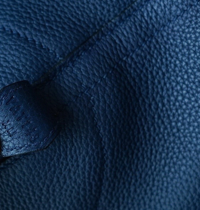 Hermes limited edition Bleu Nuit Togo Leather Shark Bolide 45 with palladium hardware
