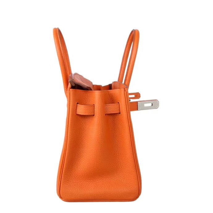 Hermes Orange Birkin Bag 30cm Togo Leather Palladium Hardware
