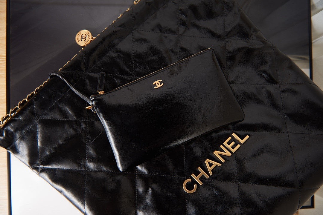 Chanel Limited Edition Runway MAXI SHOPPING BAG 2022 Black