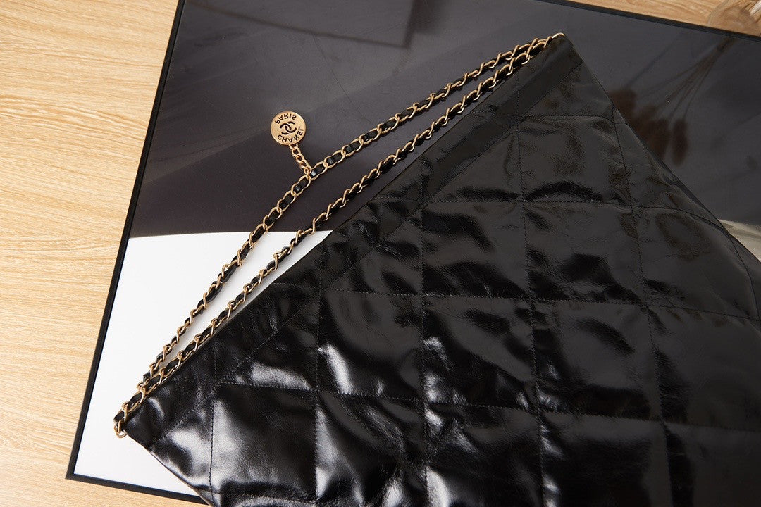 Chanel Limited Edition Runway MAXI SHOPPING BAG 2022 Black