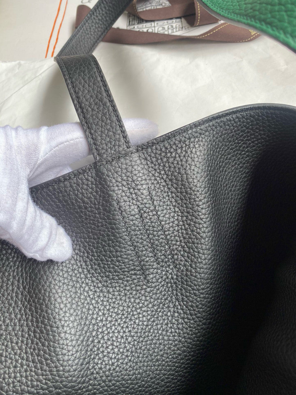 Hermes Double Sens Tote 30 Green/Black