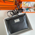 Hermès Mini 24/24 – 21 Bag Black Evercolor/Swift leather Palladium Hardware