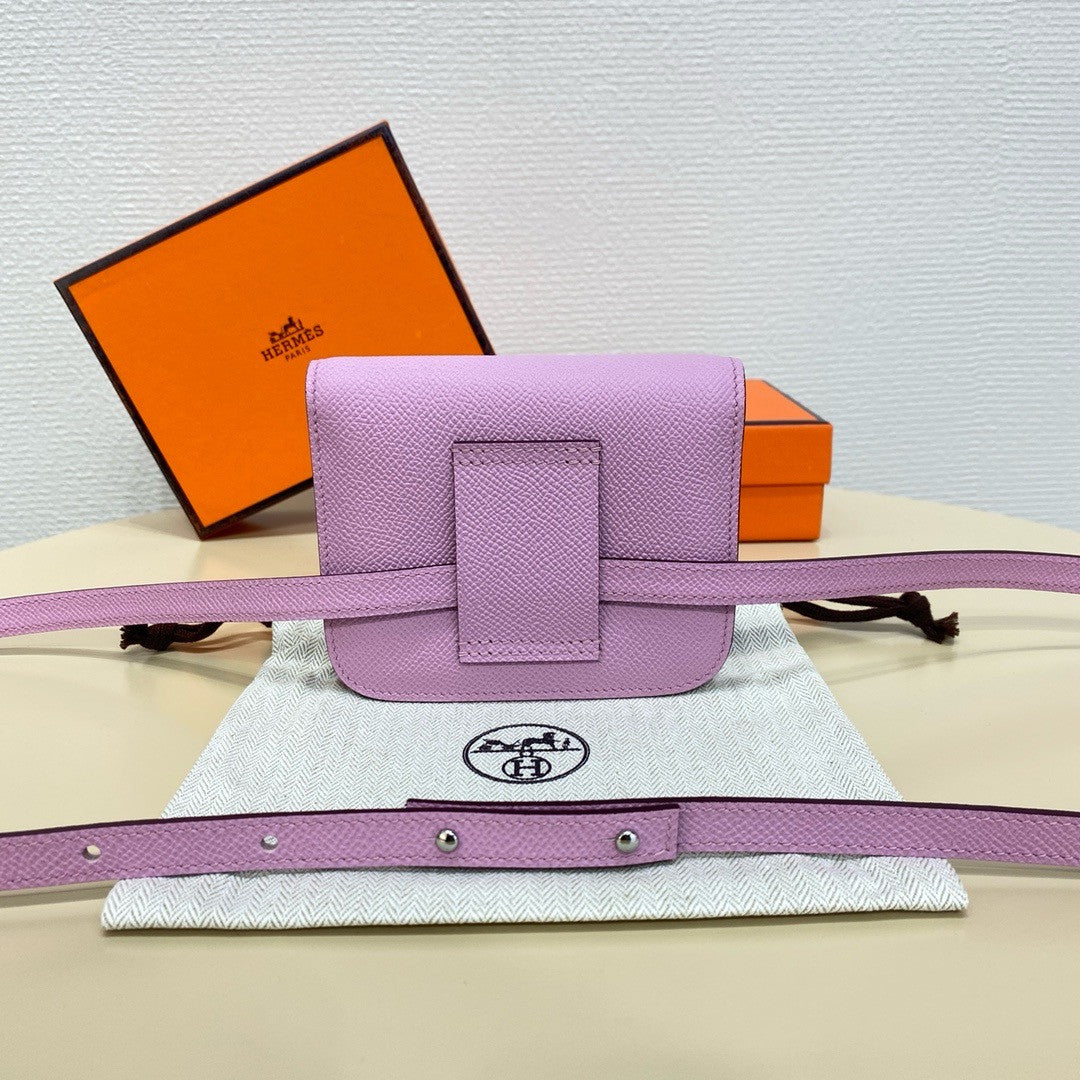 Hermès Constance Slim wallet Mauve Sylvestre Epsom leather with gold hardware