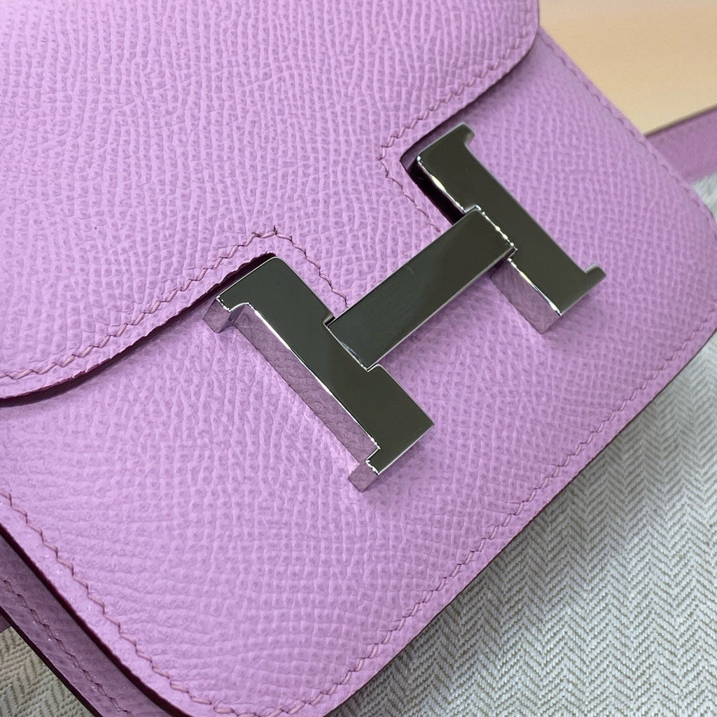 Hermès Constance Slim wallet Mauve Sylvestre Epsom leather with gold hardware