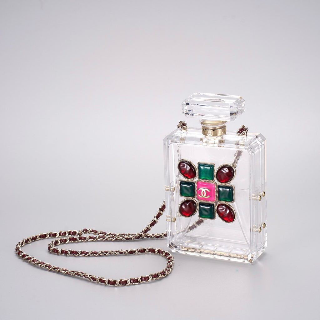 Chanel Limited Edition Green and Red Gripoix Maltese Perfume Minaudiere, 2020