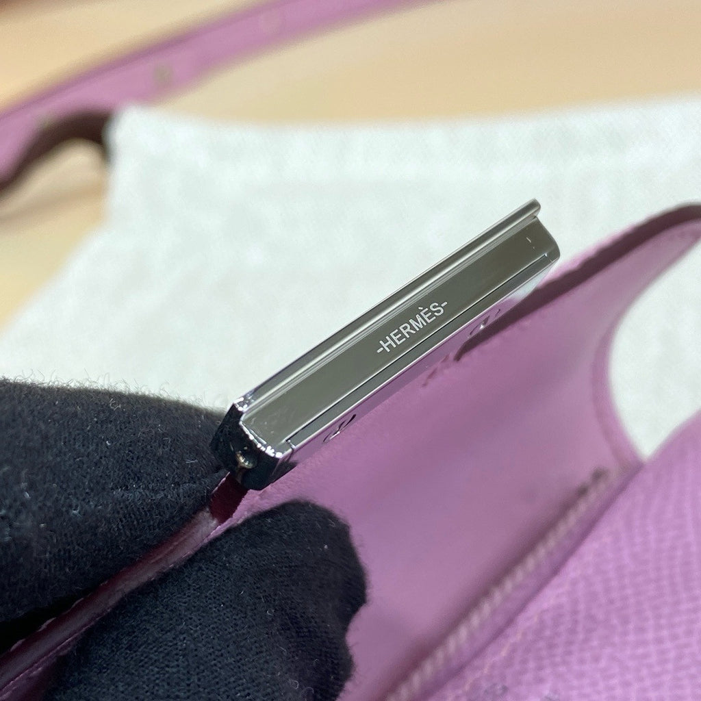 Hermès Constance Slim wallet Mauve Sylvestre Epsom leather with gold hardware