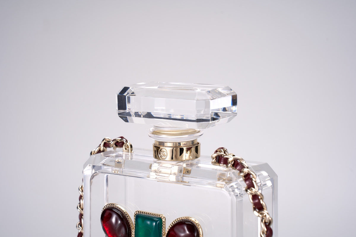 Chanel Limited Edition Green and Red Gripoix Maltese Perfume Minaudiere, 2020