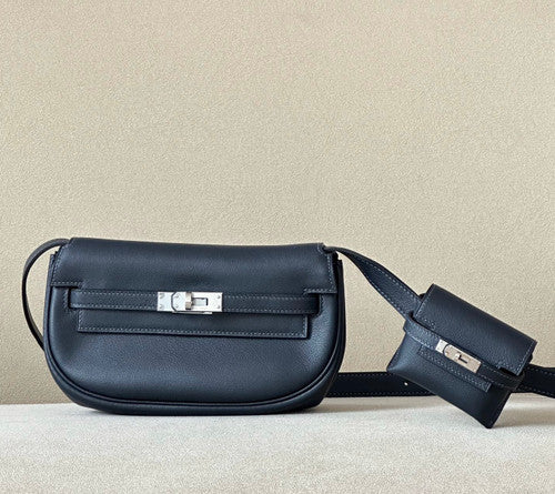 Hermès Kelly Moove Blue Nuit Swift Palladium Hardware