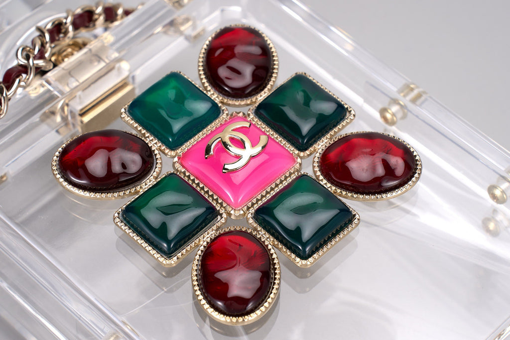 Chanel Limited Edition Green and Red Gripoix Maltese Perfume Minaudiere, 2020