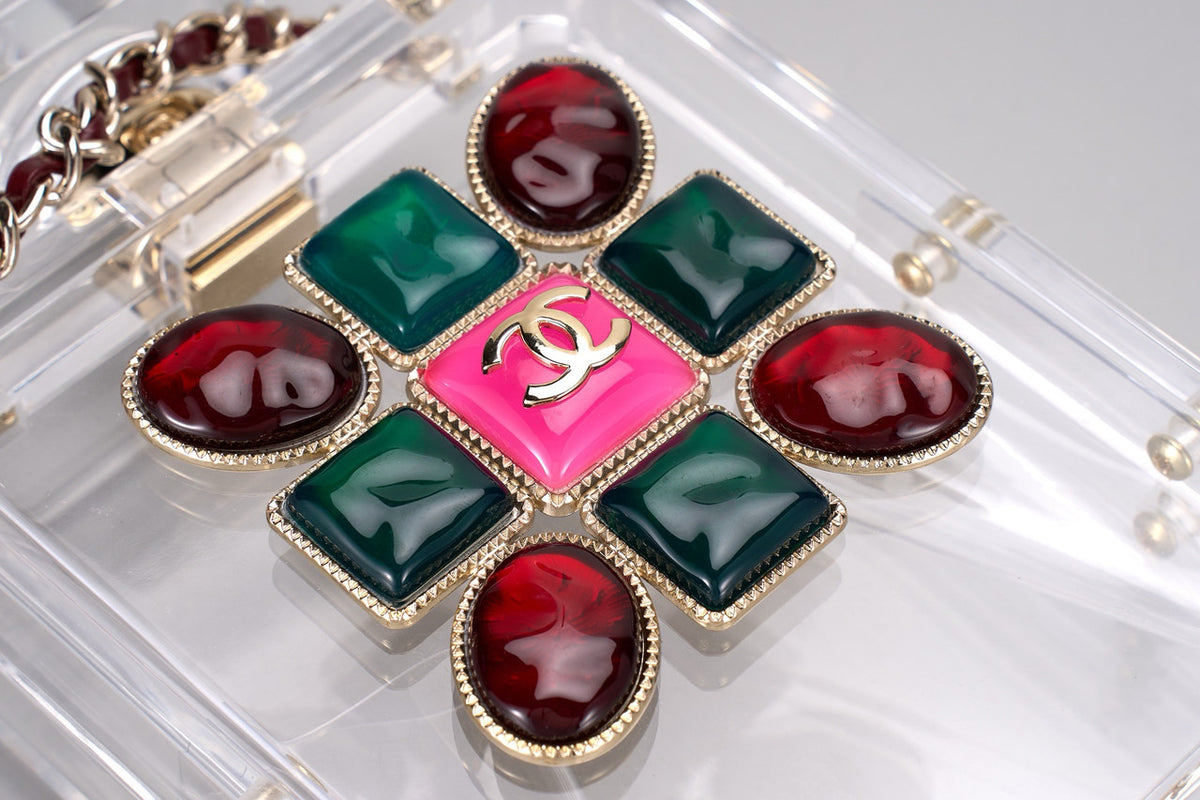 Chanel Limited Edition Green and Red Gripoix Maltese Perfume Minaudiere, 2020