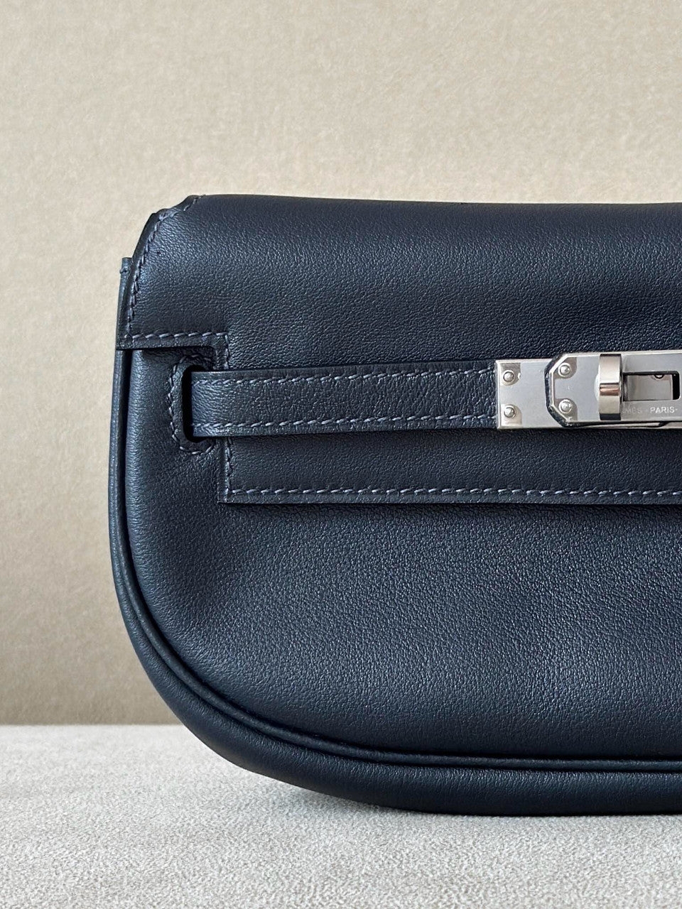 Hermès Kelly Moove Blue Nuit Swift Palladium Hardware