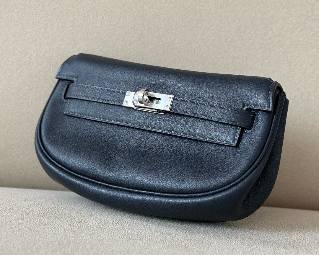 Hermès Kelly Moove Blue Nuit Swift Palladium Hardware