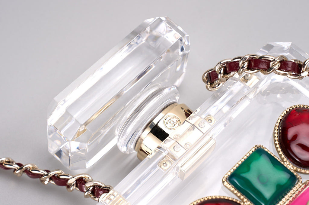 Chanel Limited Edition Green and Red Gripoix Maltese Perfume Minaudiere, 2020