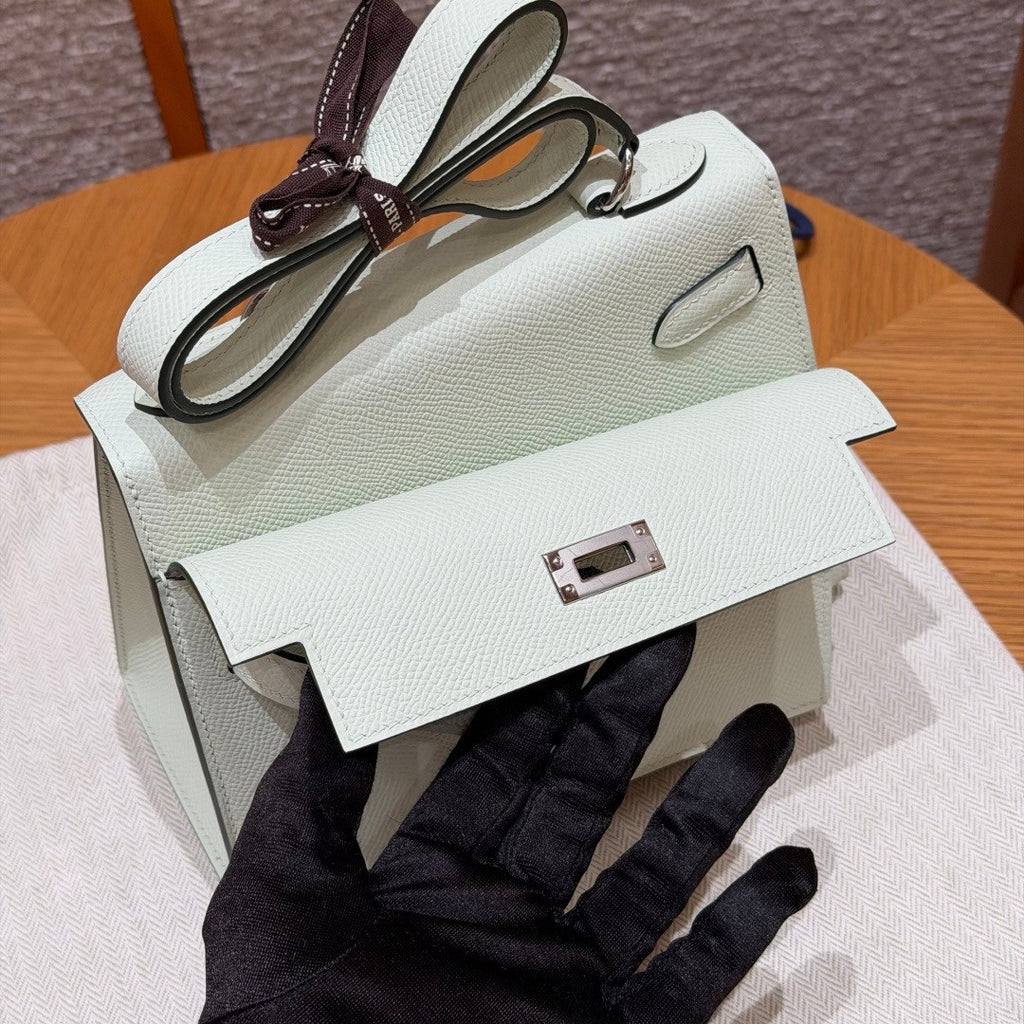 Hermes Kelly Sellier 20 en Desordre Craie with Palladium Hardware