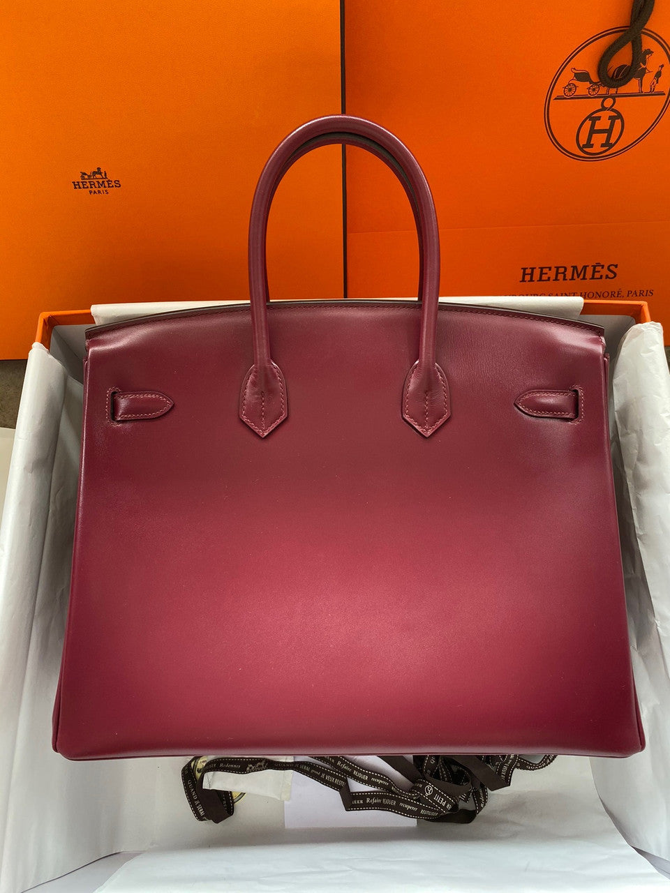 Hermes Bordeaux Birkin 35 Box Calf GHW