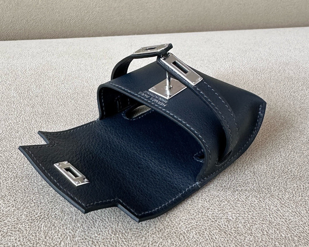 Hermès Kelly Moove Blue Nuit Swift Palladium Hardware