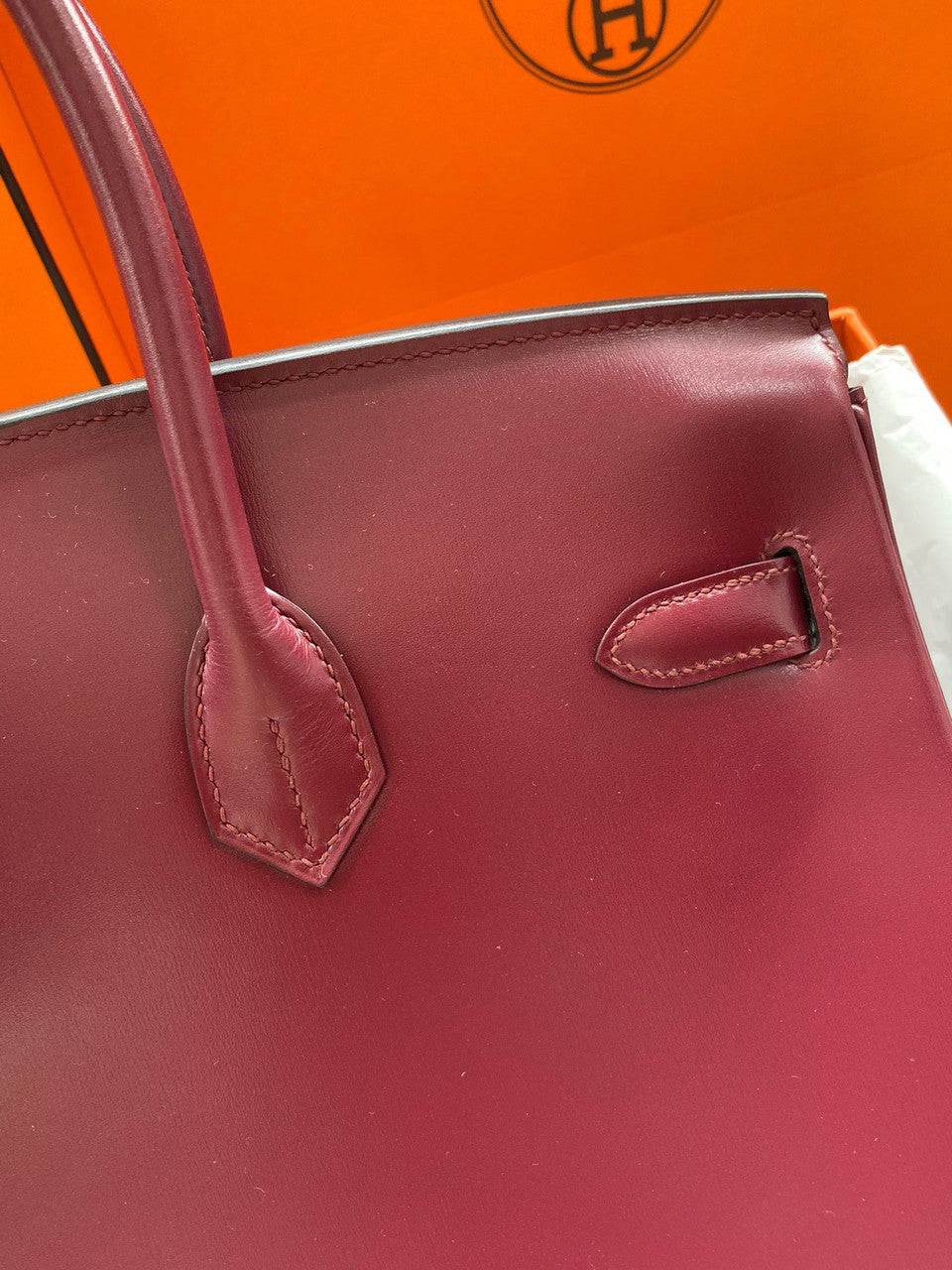 Hermes Bordeaux Birkin 35 Box Calf GHW