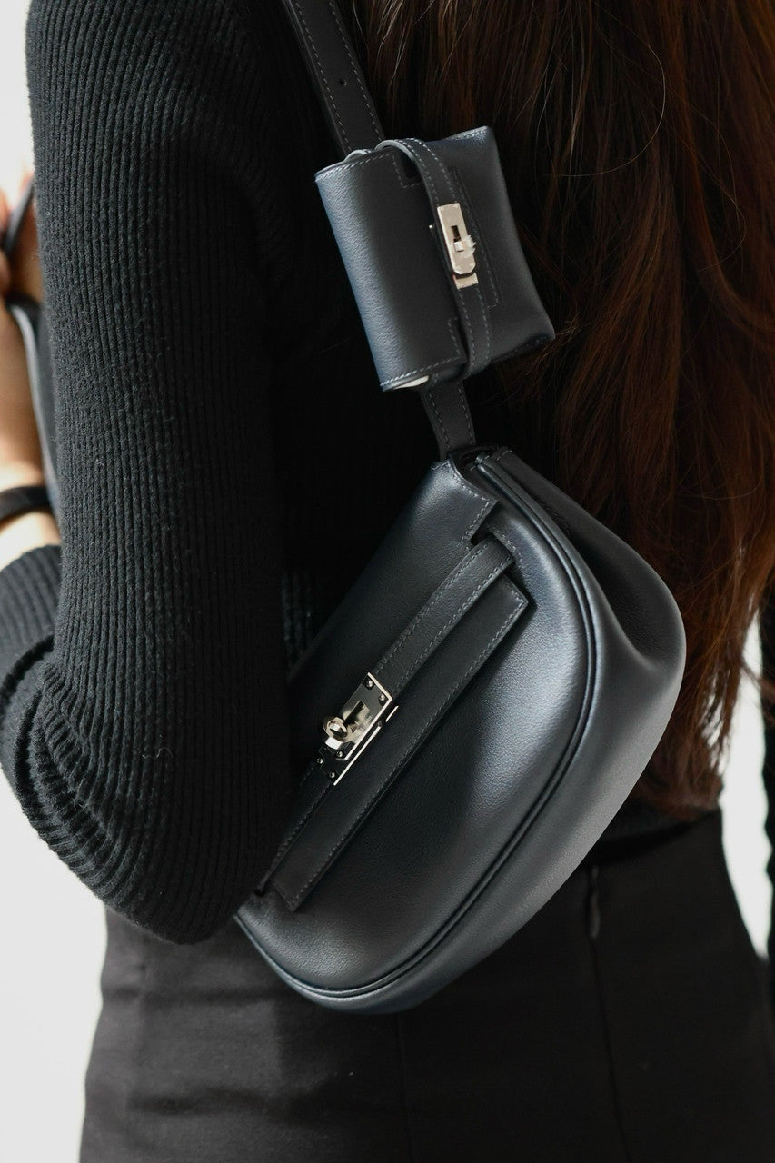 Hermès Kelly Moove Blue Nuit Swift Palladium Hardware
