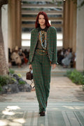 Chanel FW2023 Métiers d'Art Wool & Silk Tweed  Green Tweed Jacket