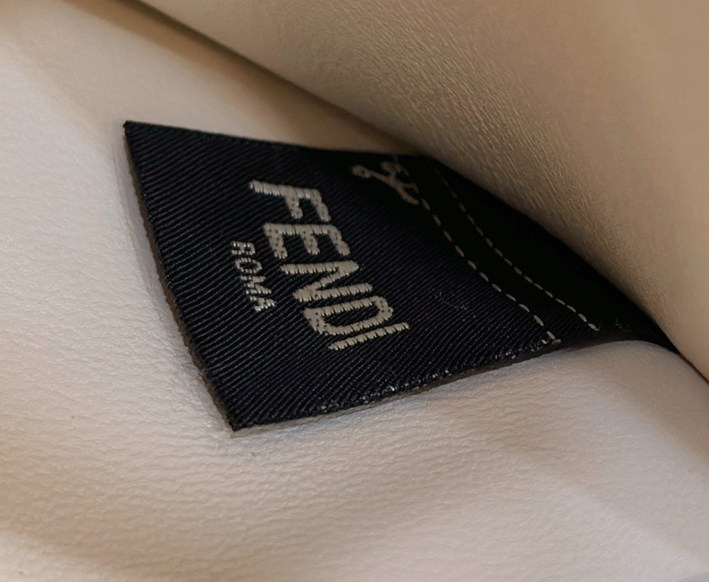 Fendi Peekaboo ISeeU Petite Crate interlaced leather bag with Selleria waxed thread