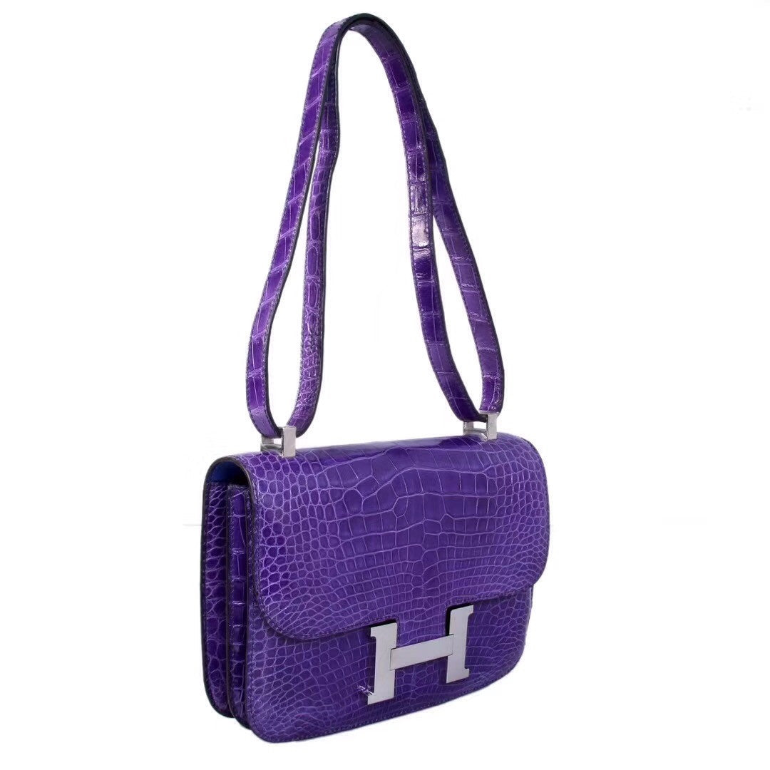 Hermes 5L Ultraviolet Constance 23 Crocodile Porosus