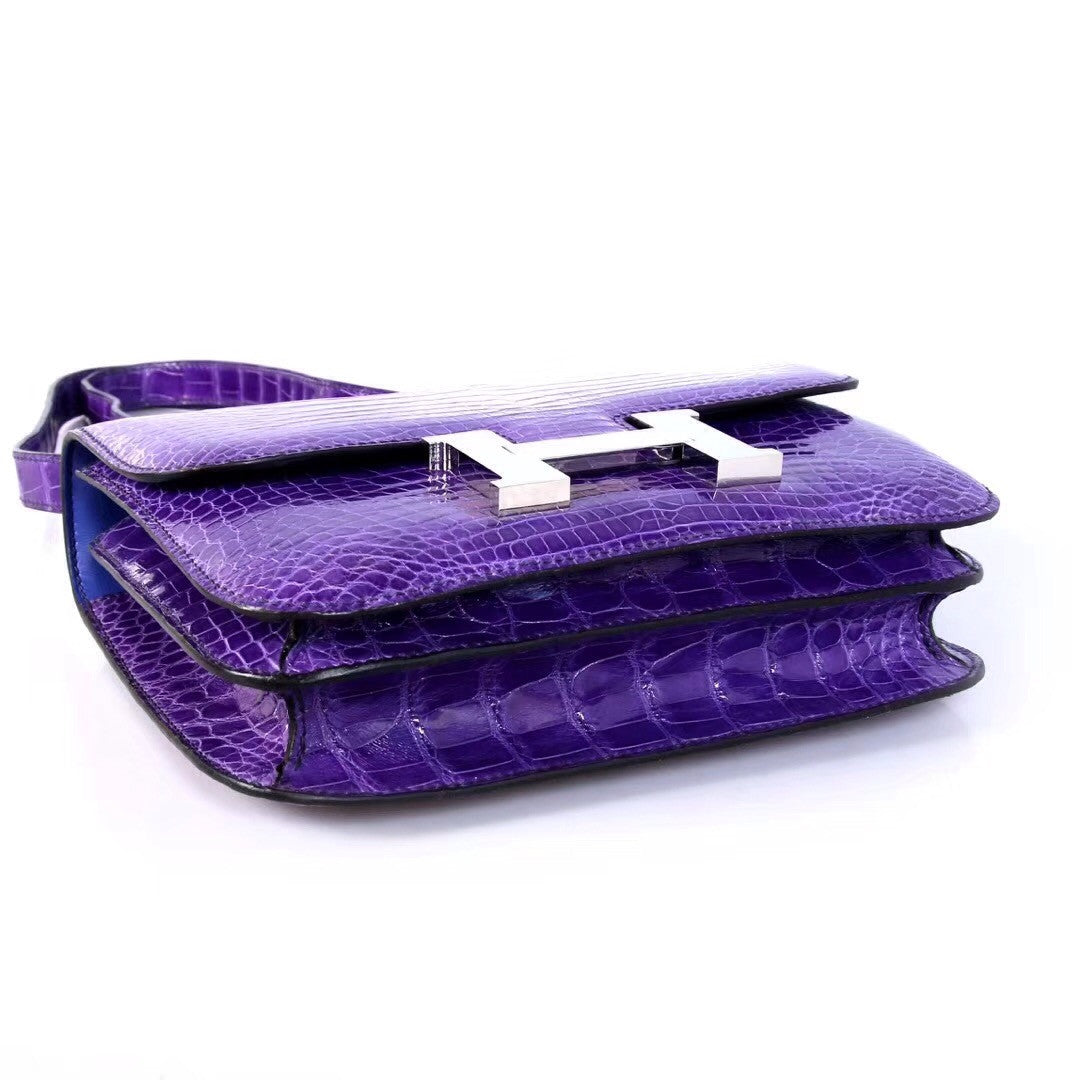 Hermes 5L Ultraviolet Constance 23 Crocodile Porosus