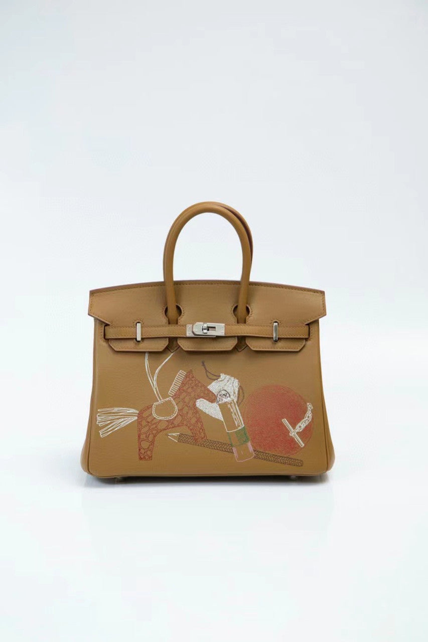 Hermes Birkin 25cm Biscuit In & Out Limited Edition Swift PHW