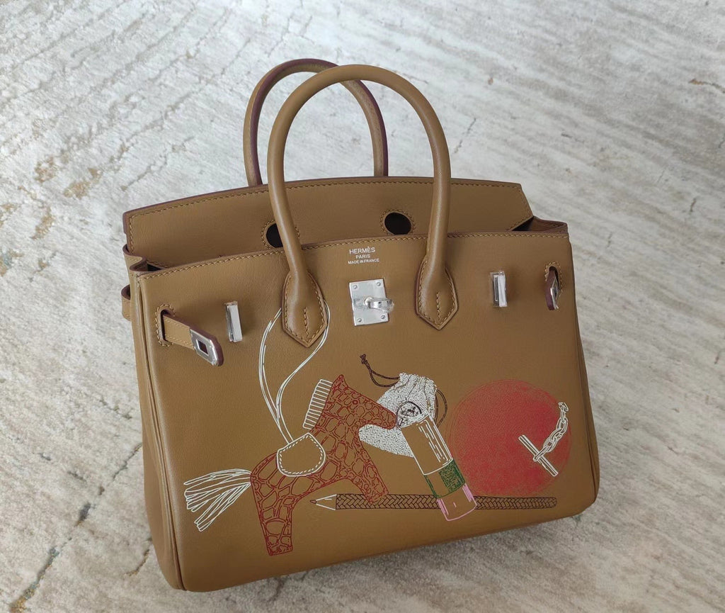 Hermes Birkin 25cm Biscuit In & Out Limited Edition Swift PHW