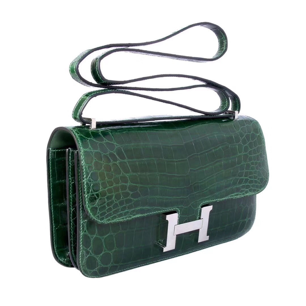 Hermes 6L Vert Bengale Emerald Constance 26 Shiny Niloticus Crocodile