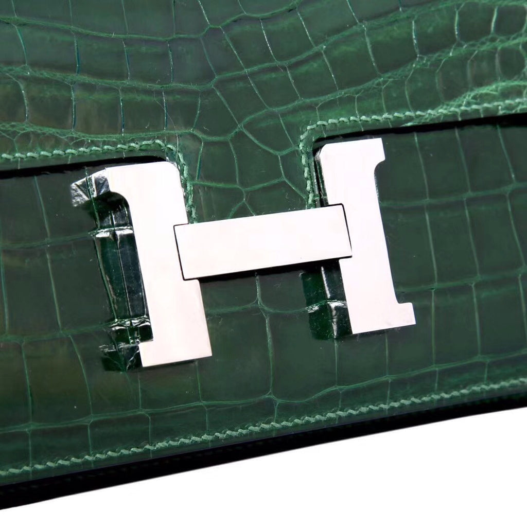 Hermes 6L Vert Bengale Emerald Constance 26 Shiny Niloticus Crocodile