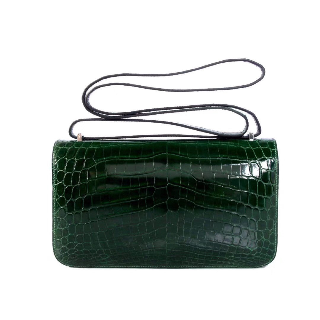 Hermes 6L Vert Bengale Emerald Constance 26 Shiny Niloticus Crocodile