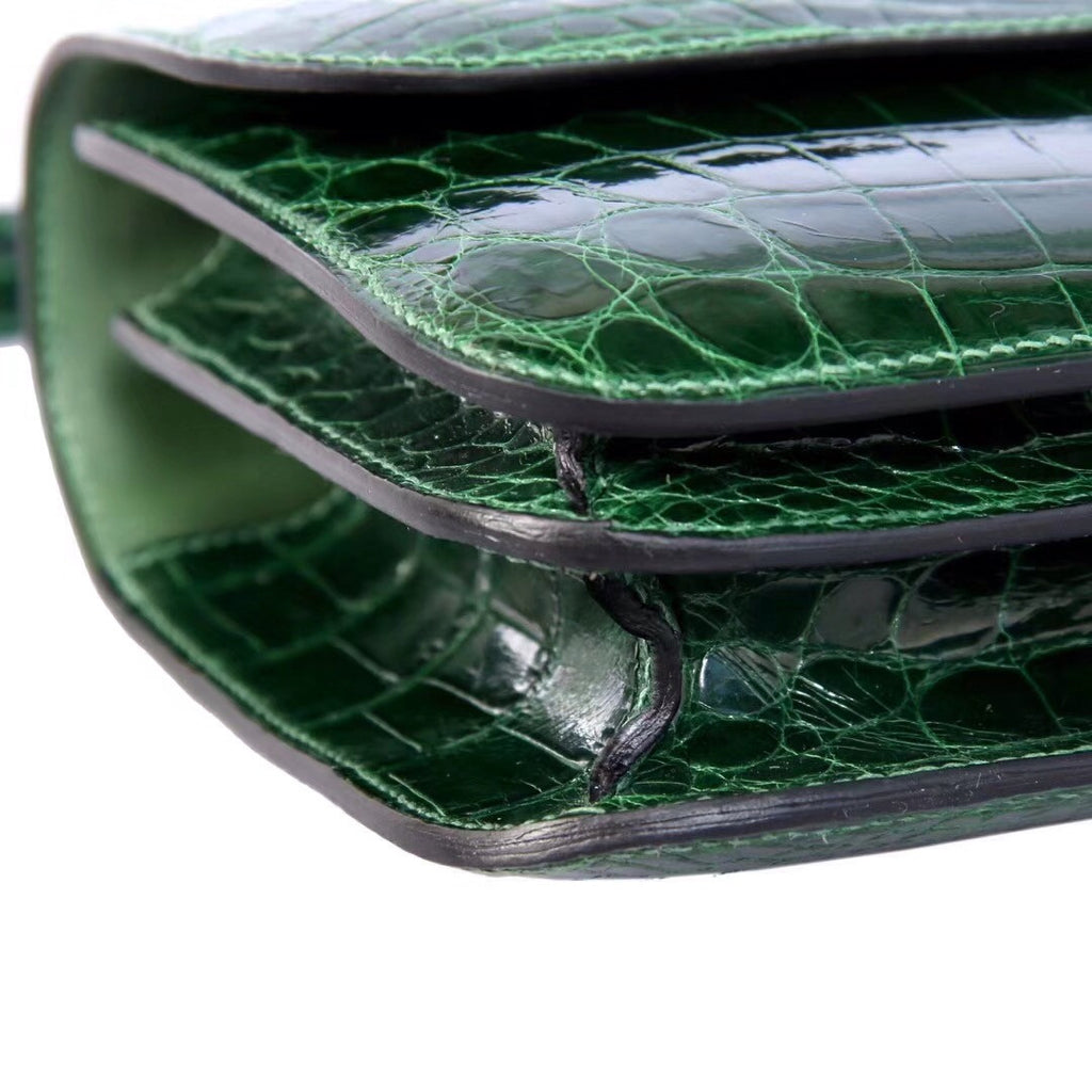 Hermes 6L Vert Bengale Emerald Constance 26 Shiny Niloticus Crocodile