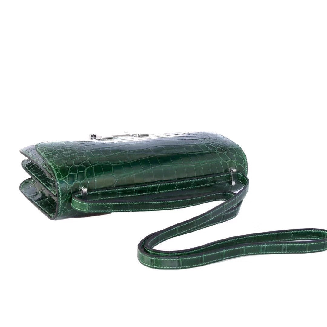 Hermes 6L Vert Bengale Emerald Constance 26 Shiny Niloticus Crocodile