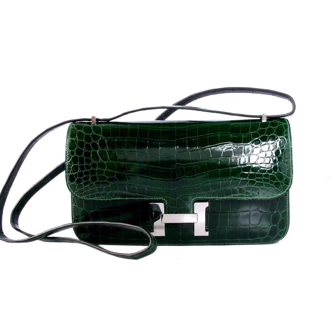 Hermes 6L Vert Bengale Emerald Constance 26 Shiny Niloticus Crocodile