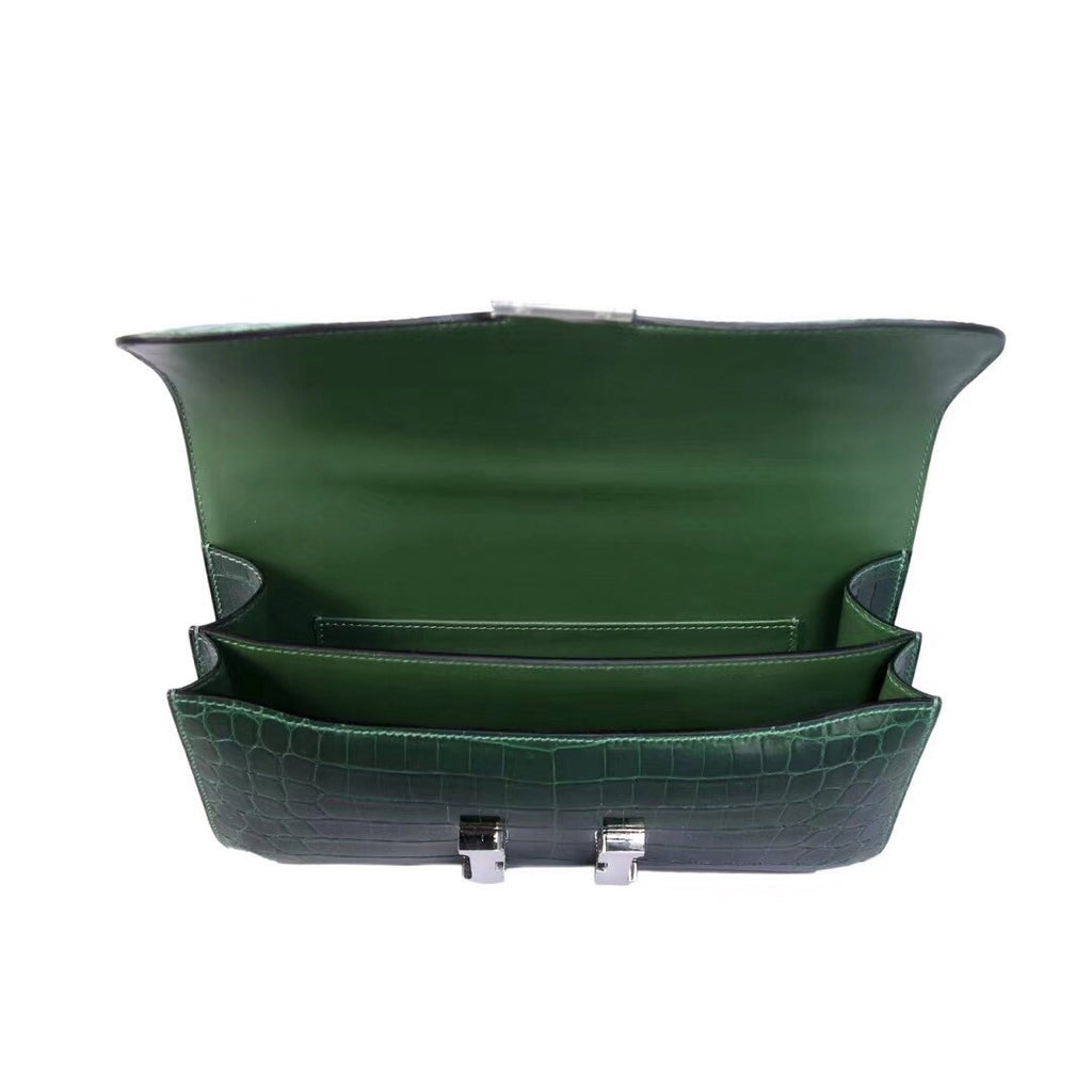 Hermes 6L Vert Bengale Emerald Constance 26 Shiny Niloticus Crocodile