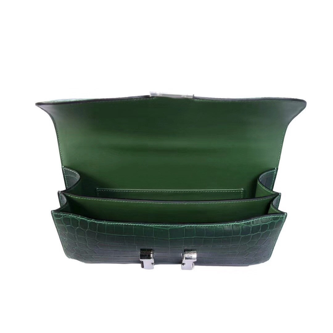 Hermes 6L Vert Bengale Emerald Constance 26 Shiny Niloticus Crocodile