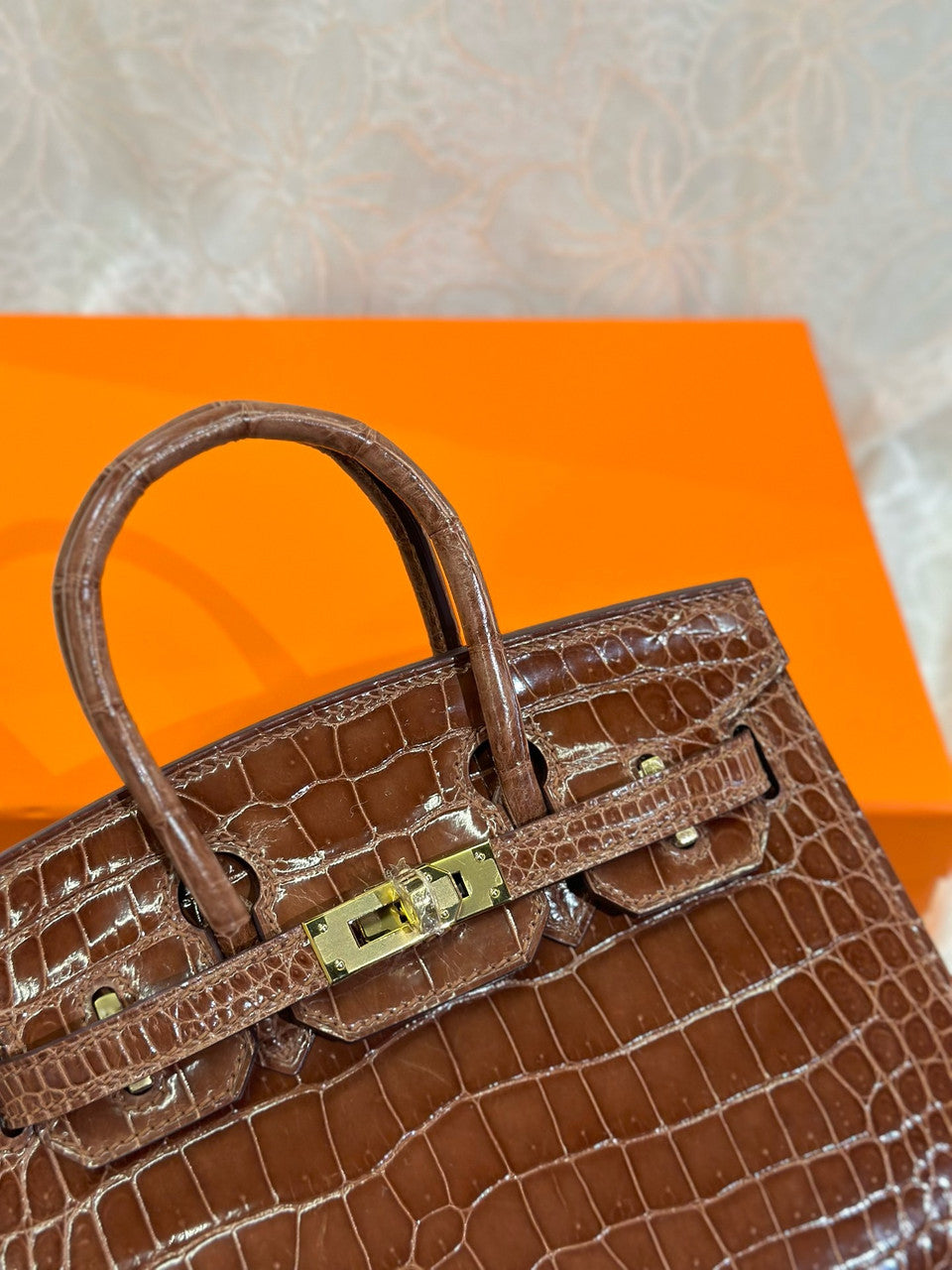 Hermès Birkin 20 Miel  Alligator Gold Hardware