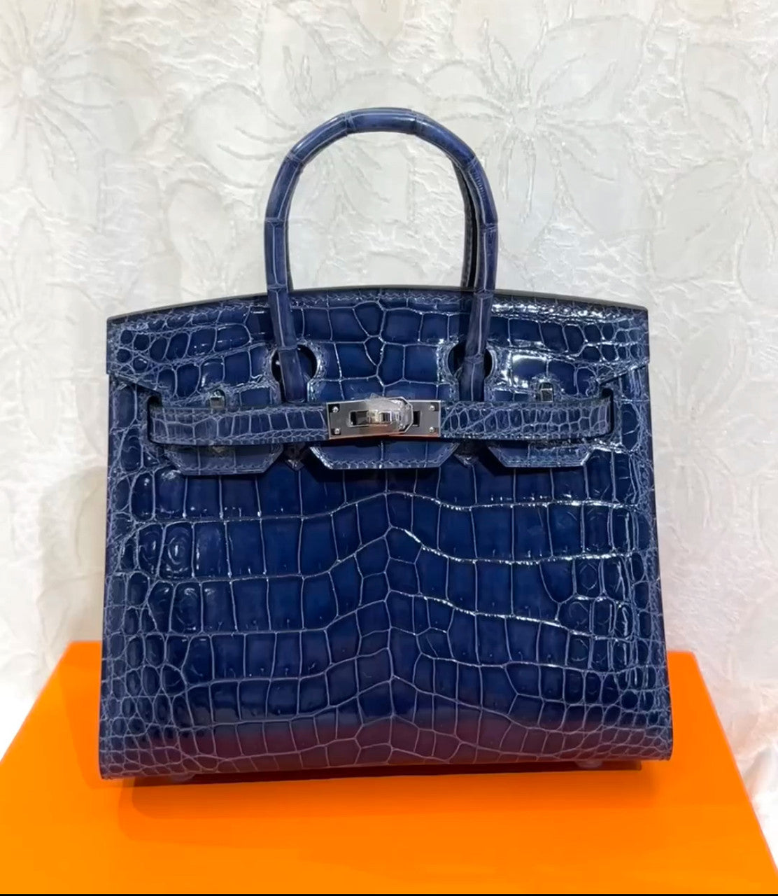 Hermès Birkin 20 Blue Sapphire  Alligator Palladium Hardware
