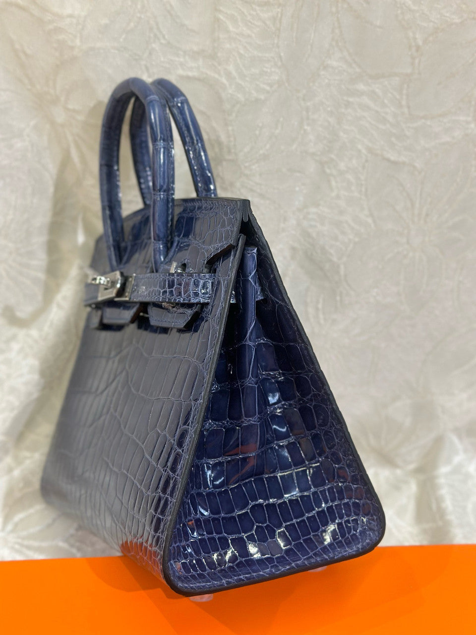 Hermès Birkin 20 Blue Sapphire  Alligator Palladium Hardware