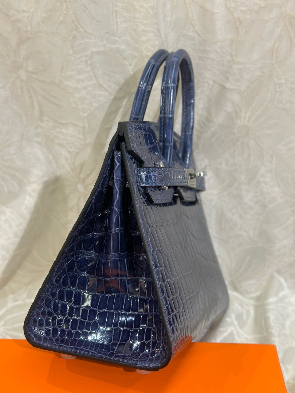 Hermès Birkin 20 Blue Sapphire  Alligator Palladium Hardware
