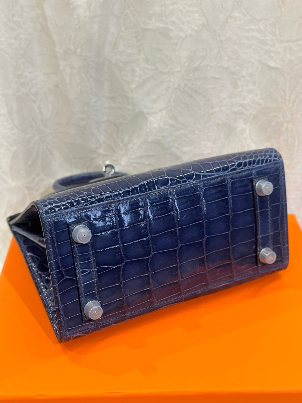 Hermès Birkin 20 Blue Sapphire  Alligator Palladium Hardware